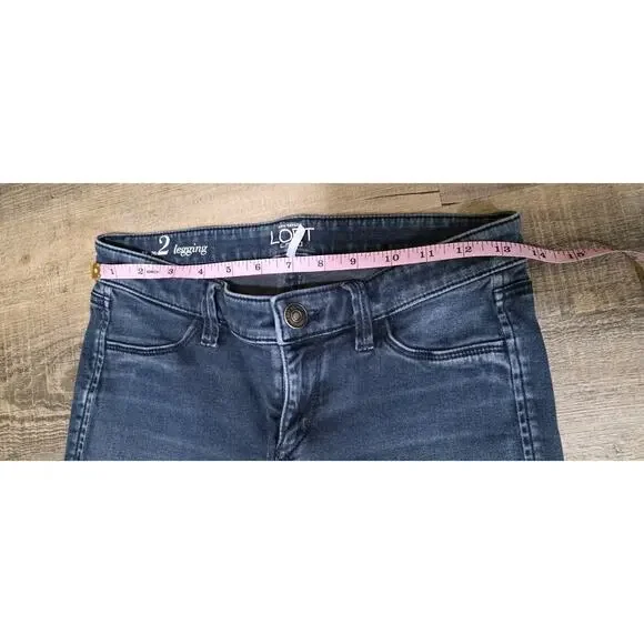 Ann Taylor LOFT Jeans Women’s Size 2 Blue High Rise Legging Denim Stretchy Pants - Picture 8 of 11